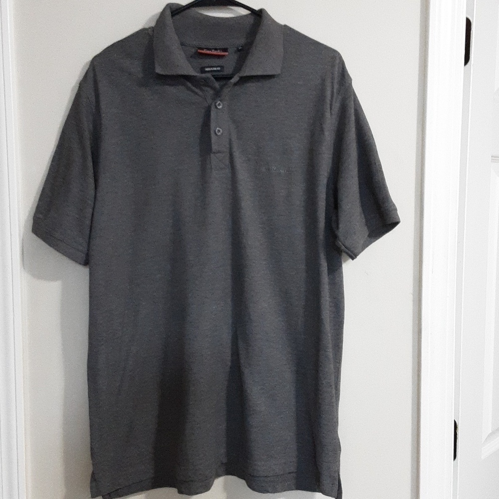 Pierre Cardin Paris polo shirt brown men's XL pull on button closure casual y2k